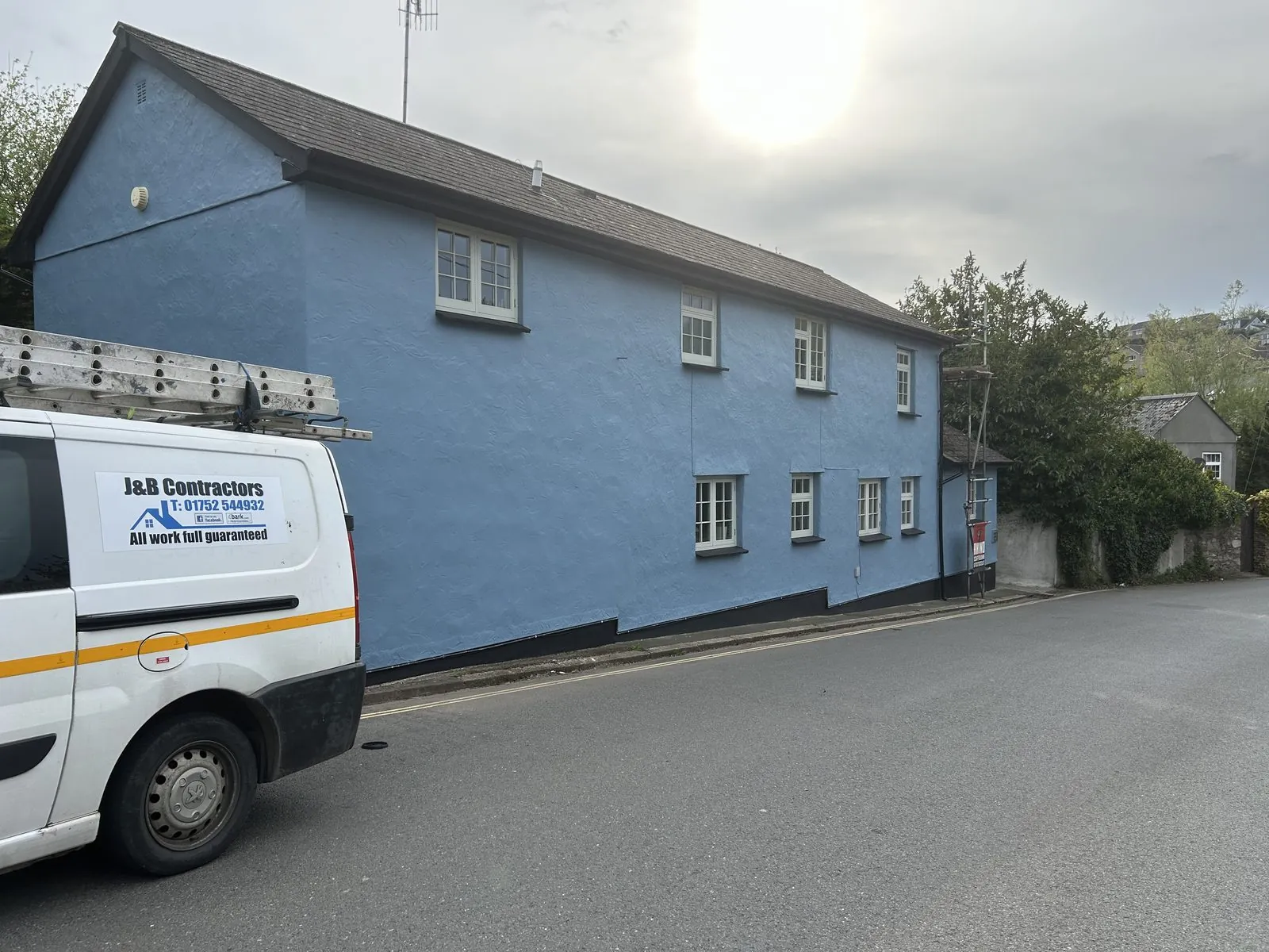 Exterior painting of a detached house in Port Isaac
