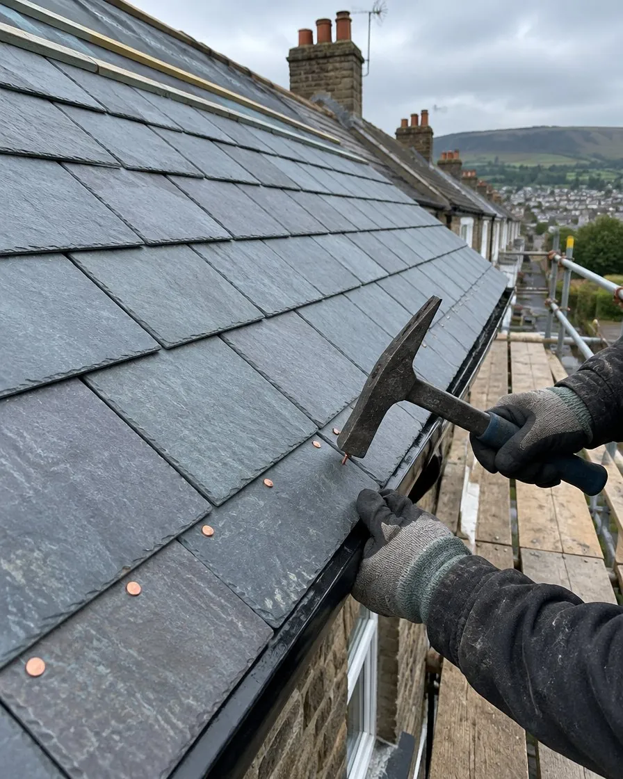 Slate roofing in Port Isaac